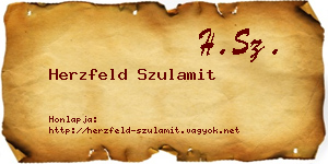 Herzfeld Szulamit névjegykártya